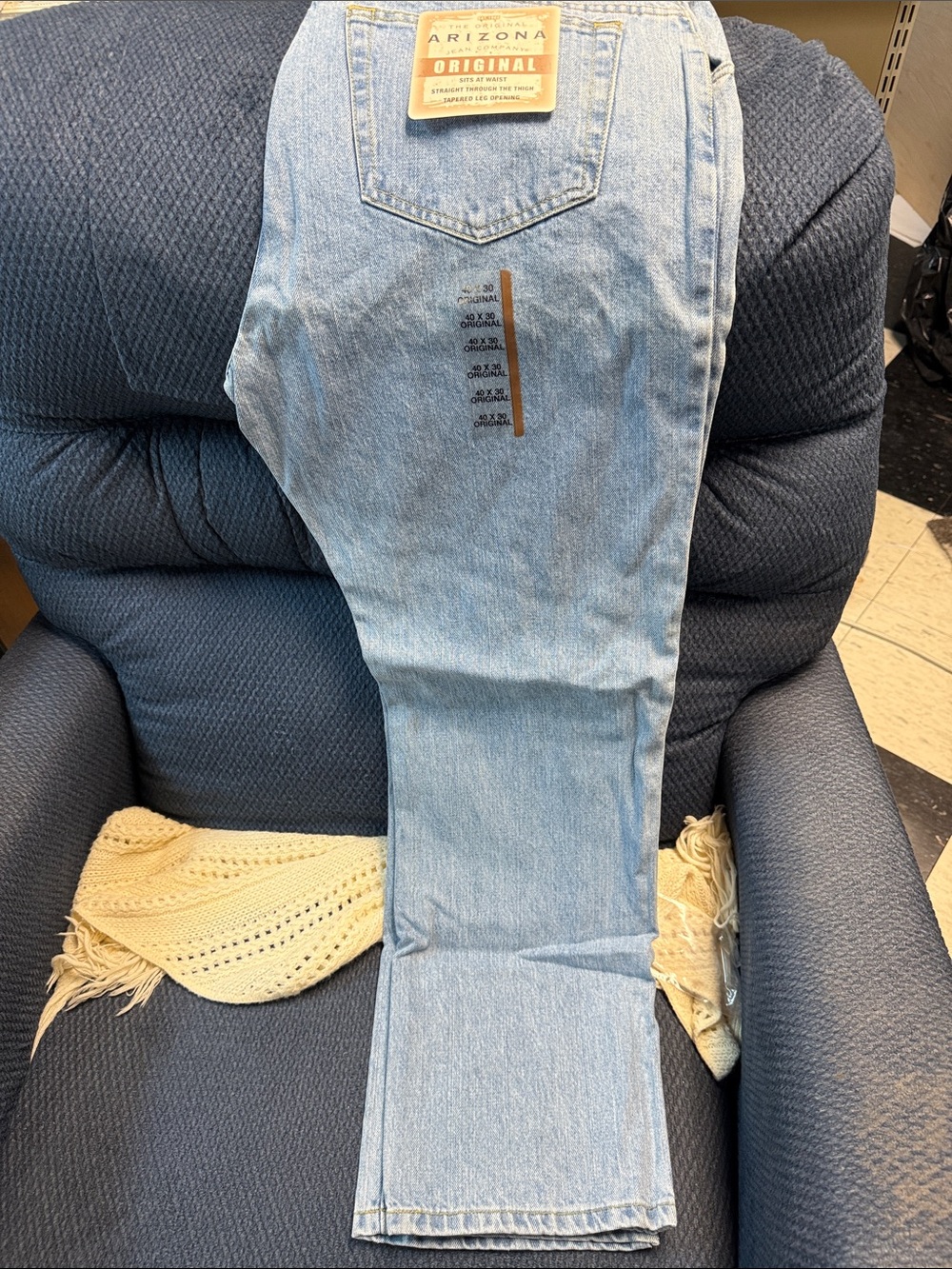 Arizona Jean Company Light Blue Straight Leg Men’s 40x30 NWT